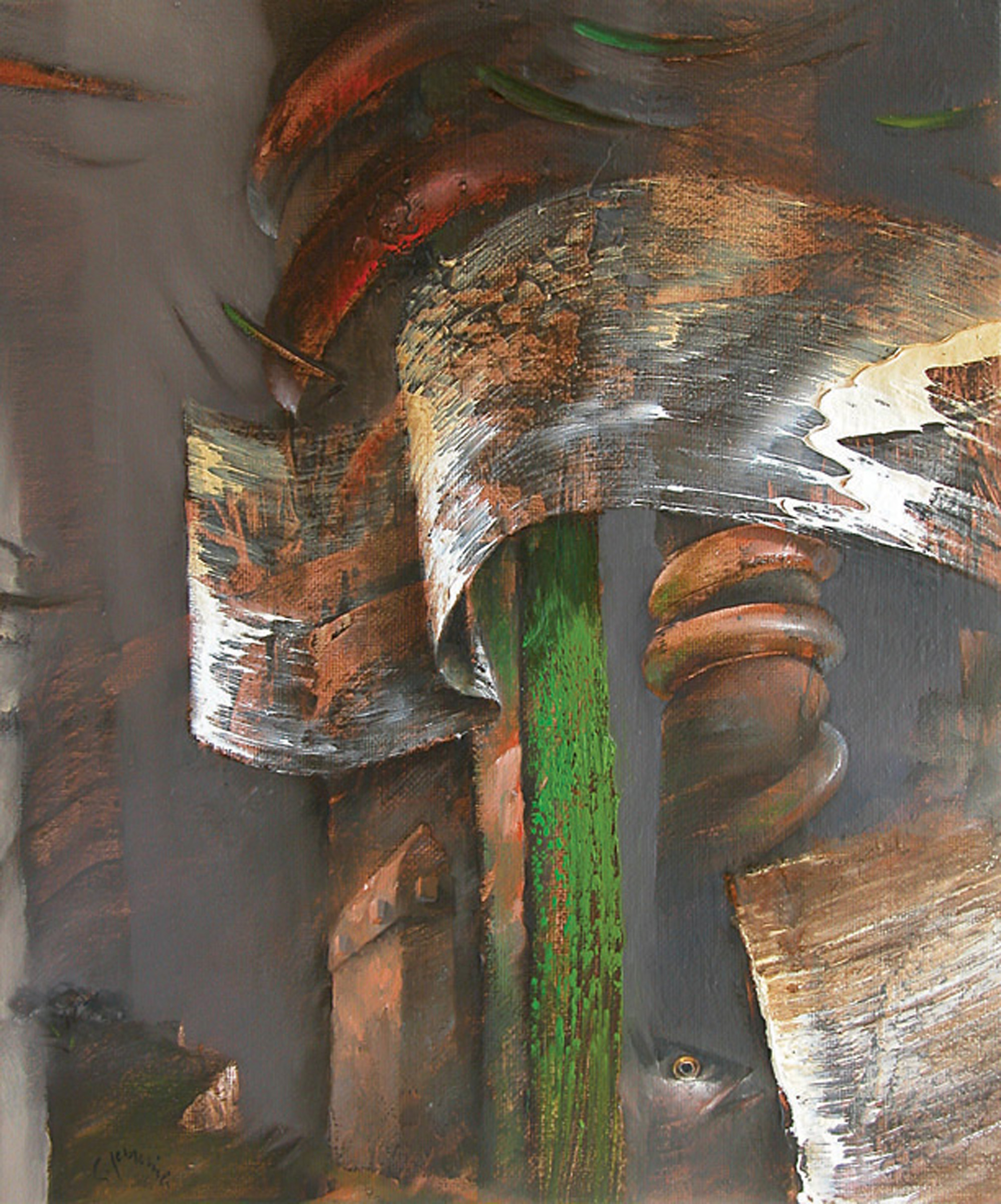 Serdar Leblebici 2007 'Trunks' Series oil on canvas 60x50 cm
