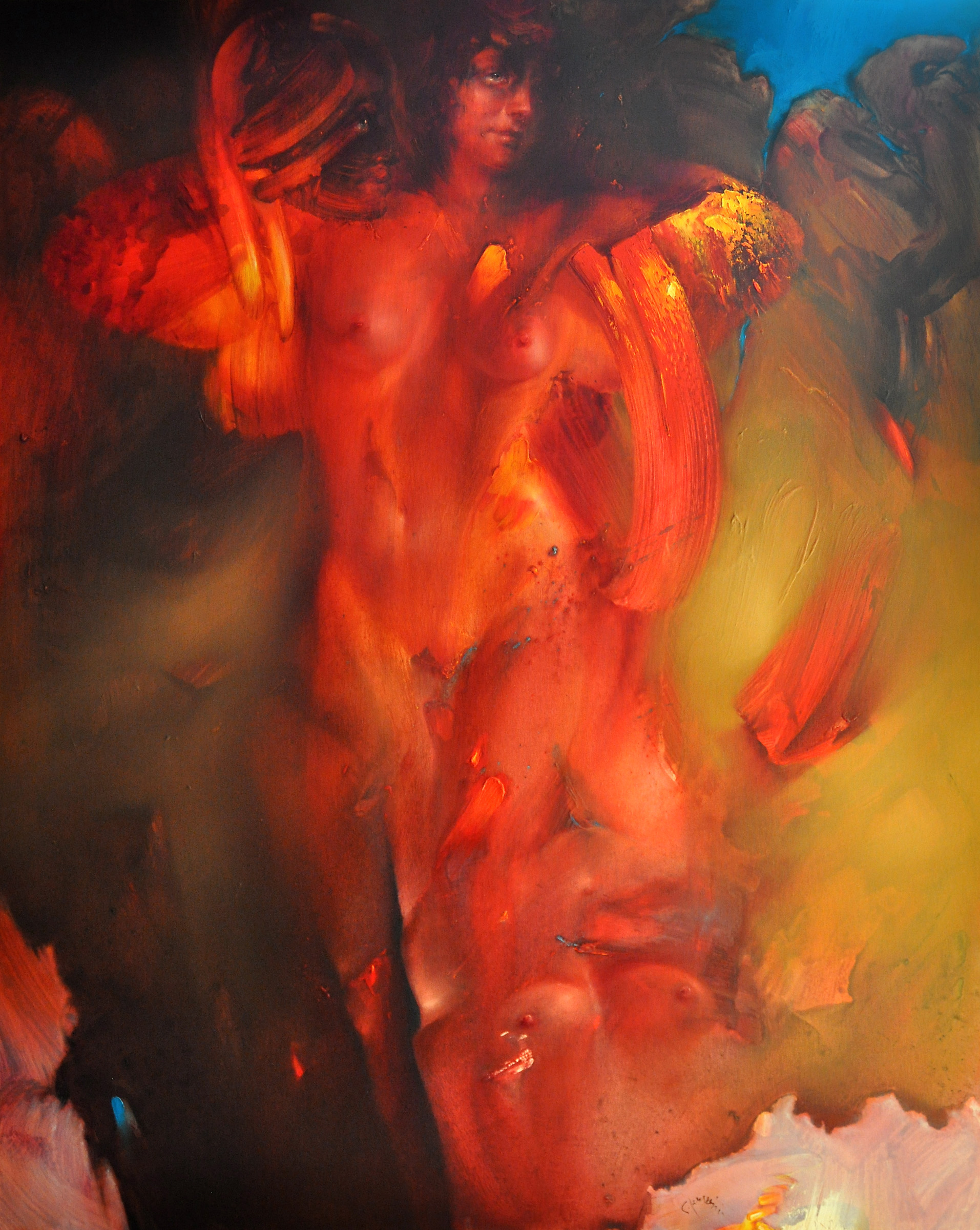 sl01-la série Psyche & Eros 150x120 cm. huile-toile