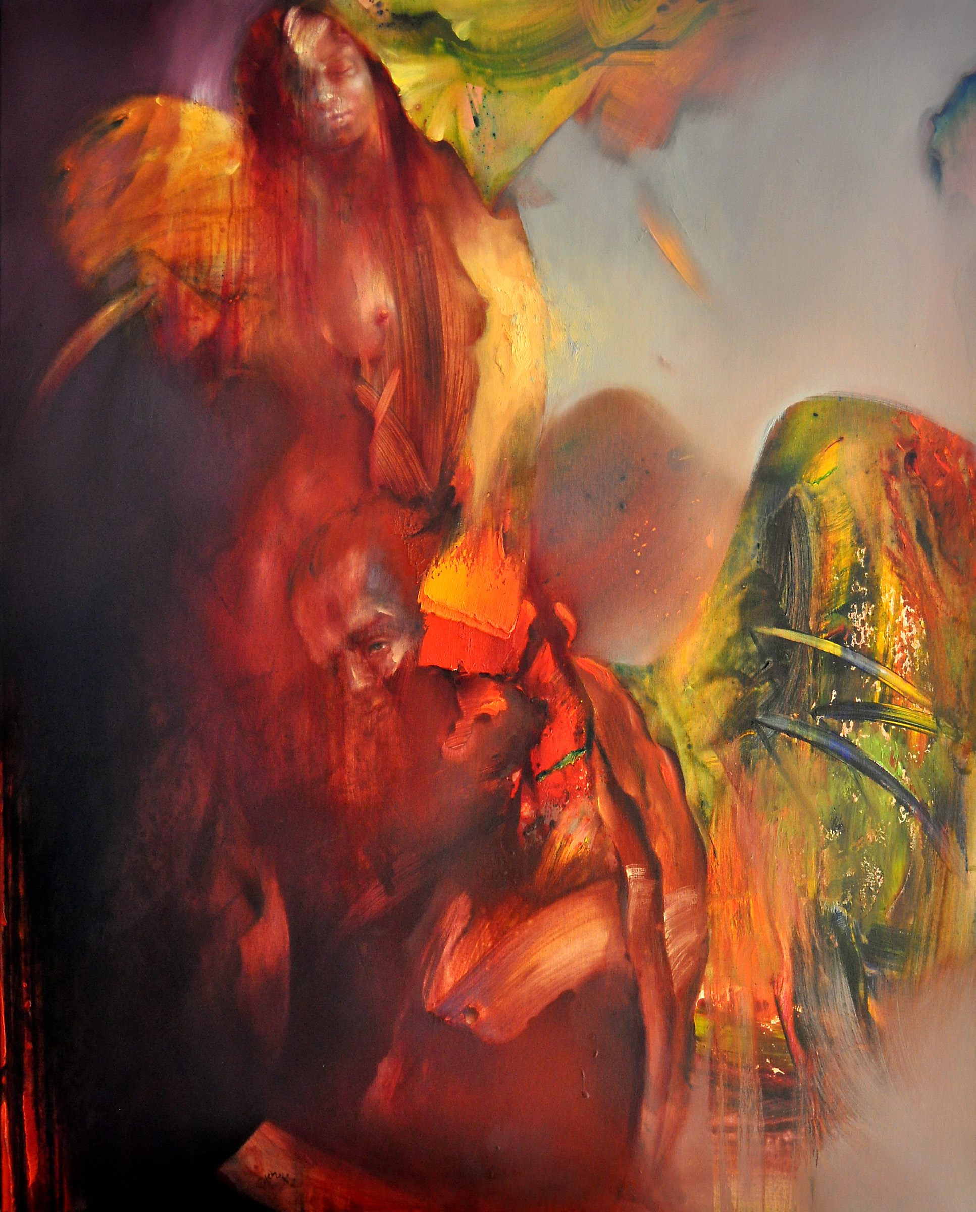 sl03-la série Psyche & Eros 150x120 cm. huile-toile